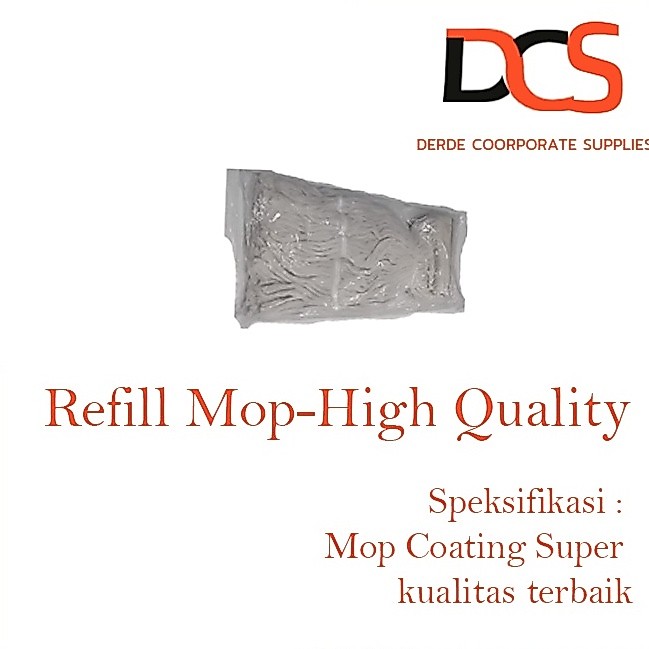 Refill Mop / Kain Pel Coating Kualitas Import Warna Putih