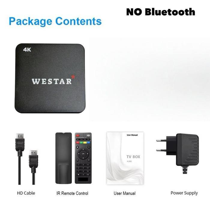 Android TV BOX WESTAR HD 4K Smart Easy Media Player ME - Standard, 2GB