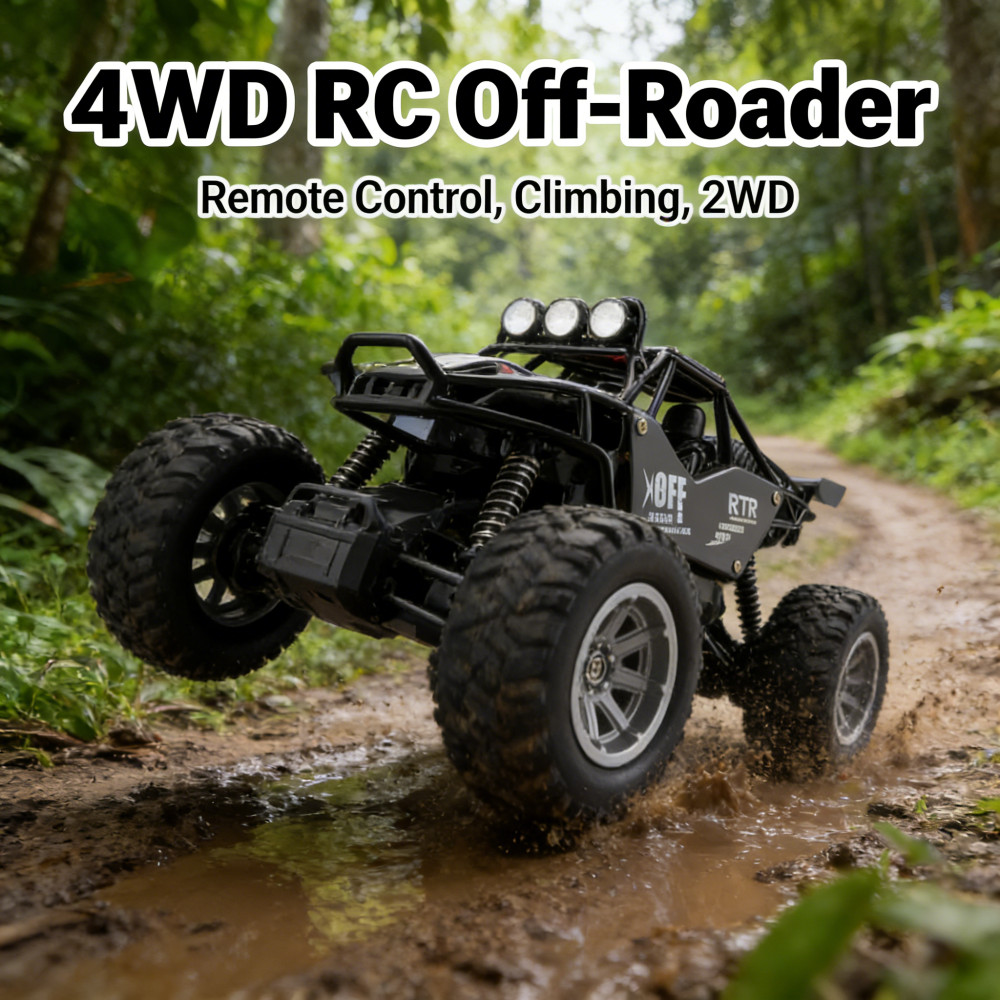 Control Car RC Climbing 2WD Fungsi Dengan Mainan Off-Road 4WD Semprot Rock