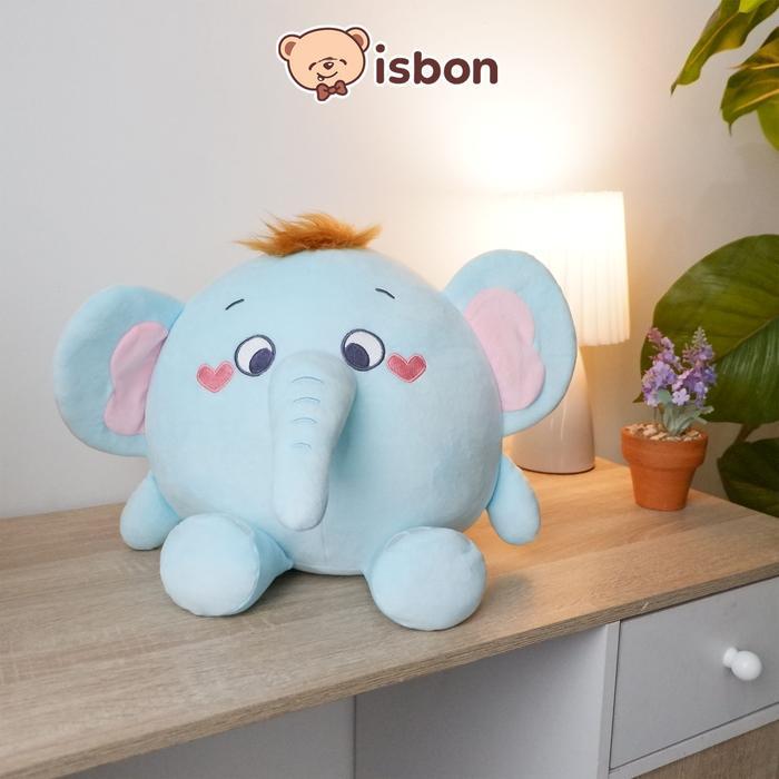 ISTANA BONEKA Gajah Bumble Bulat Rambut Pendek Gendut Mainan Anak Hadiah Ultah Halus Lembut Premium 