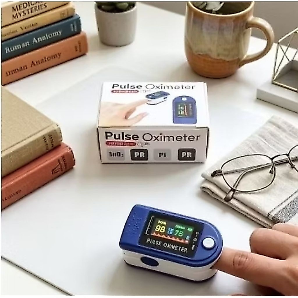Pulse Oximeter Fingertip Sp02 free batrai