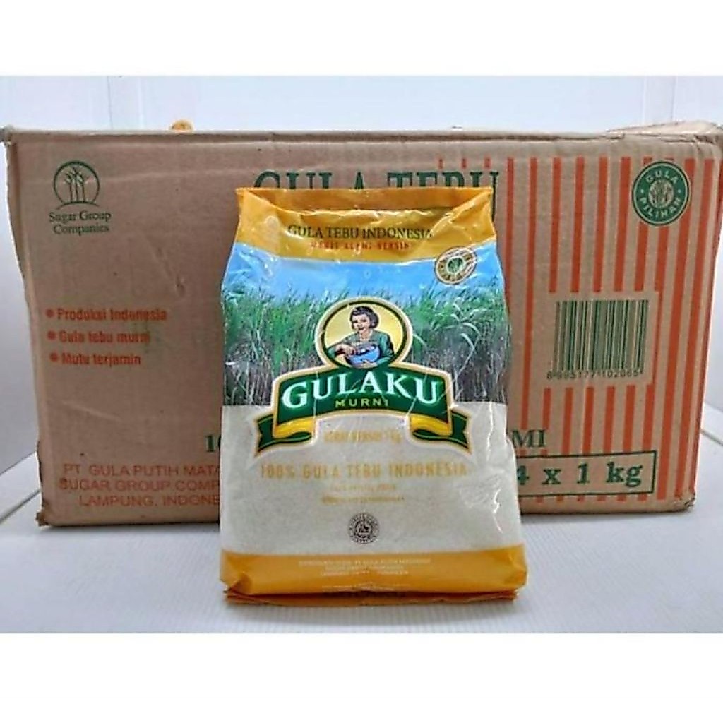 gulaku gula pasir tebu kuning 1kg (1karton/24bks)