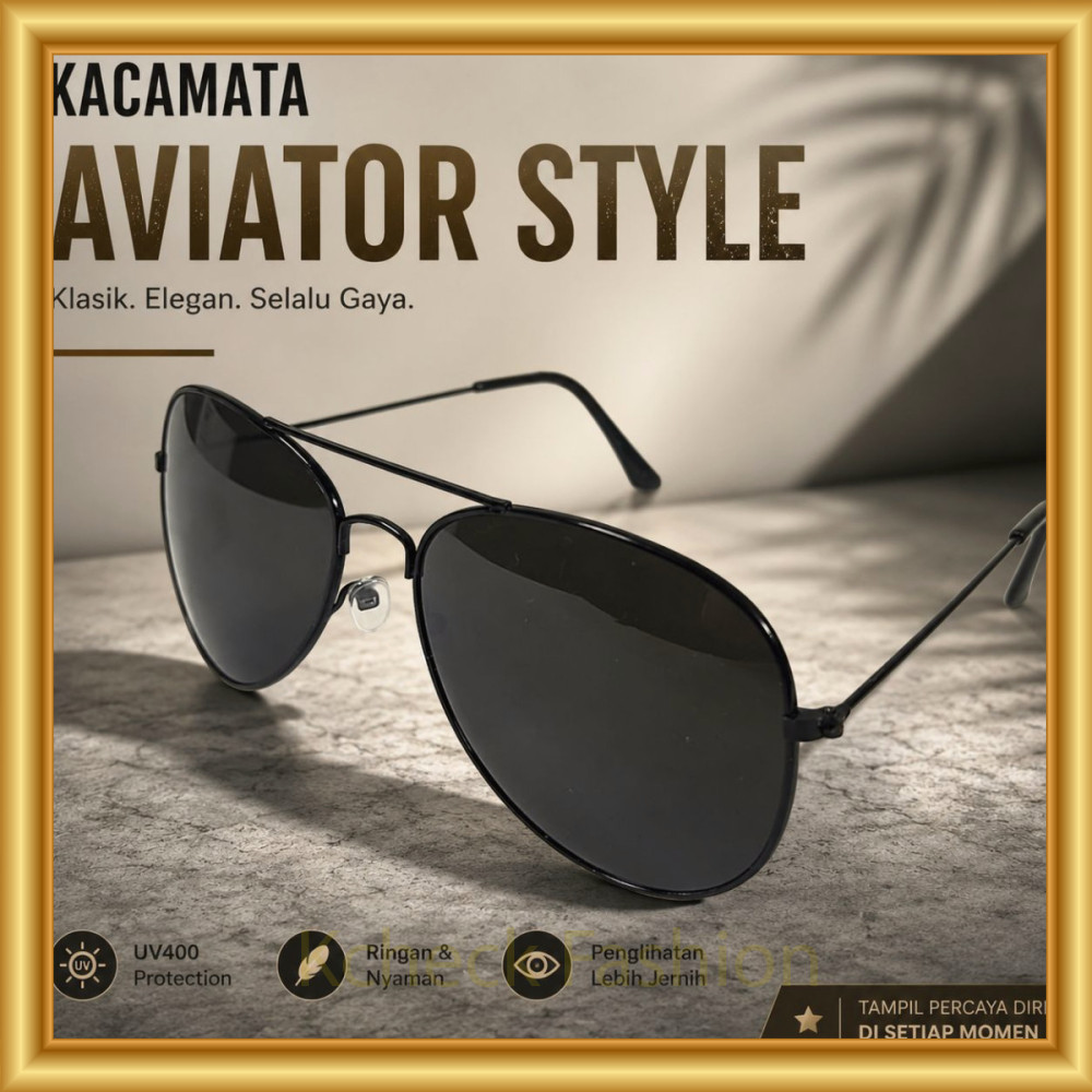 Kacamata Aviator Pria Mirror KM788