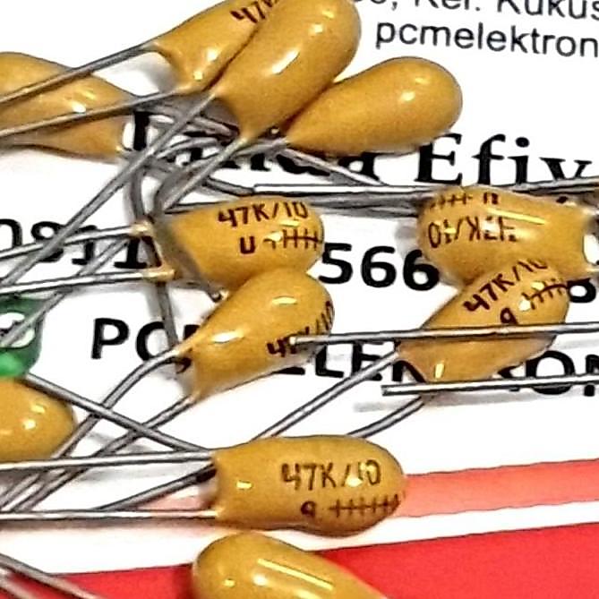 TANTALUM 47UF 10V 47UF10V 47 UF 476 10V TANTALUM POLAR CAPACITOR PCMED