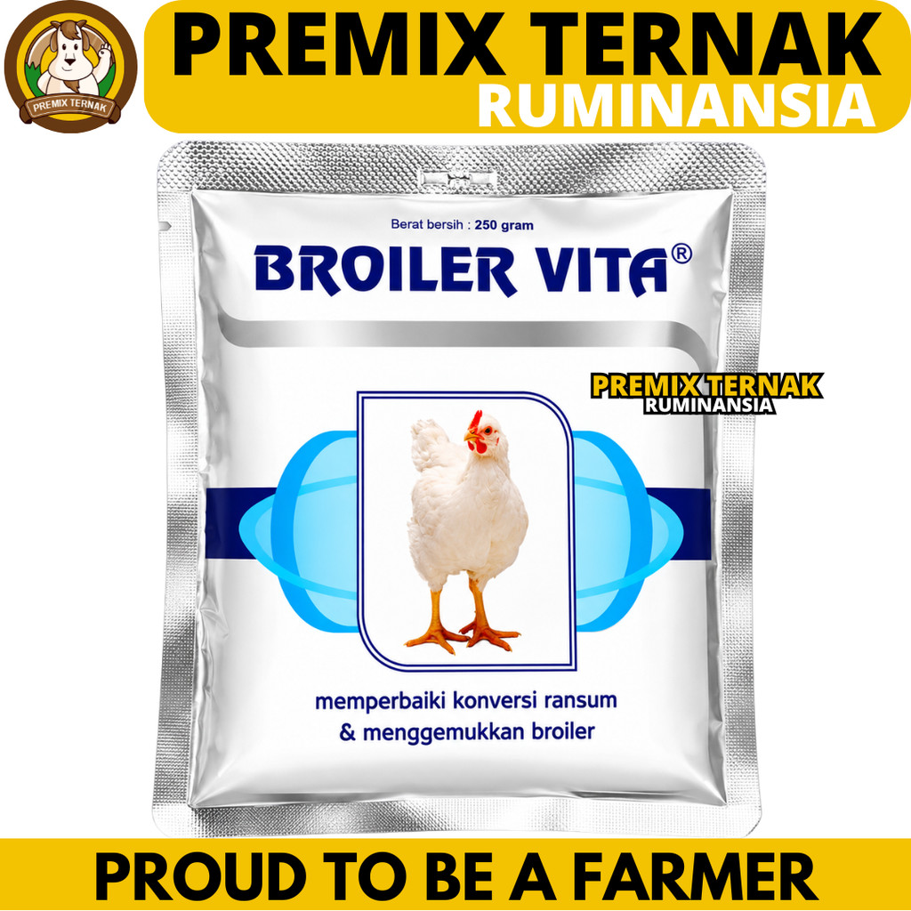 Vitamin Ayam BROILER VITA 250 GRAM MEDION - Vitamin Ayam Broiler Pedaging - Vitamin Penggemuk & Pert