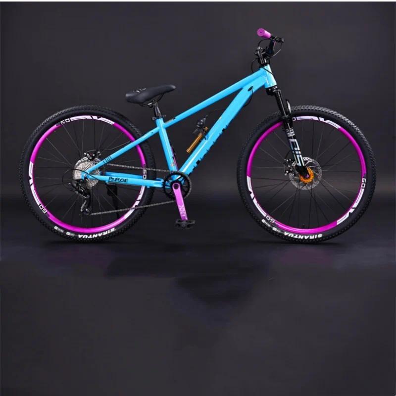 8 Speed Dirt Jump Bike Steel DJ Bikes 26inch Mountain Bicycle High Carbon Steel Frame Double Layer A