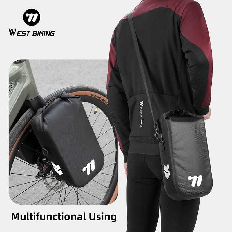 Foto West Biking Tas Gravel Touring Turing Fork Garpu Depan 5.5 Liter Pannier Panier Waterproof