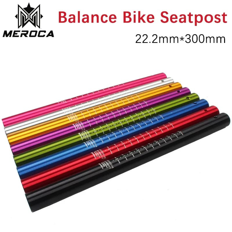 Foto Meroca Seatpost Tiang sadel Ukuran 22.2 X 300 mm Sepeda Anak Pushbike balance bike Alloy