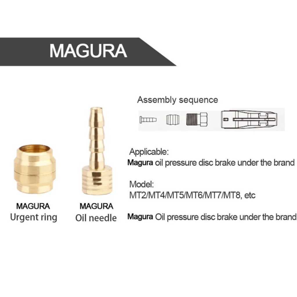 Foto Magura Olive Connector Jarum Insert Needle Konektor Rem brake hose hydraulic Sepeda