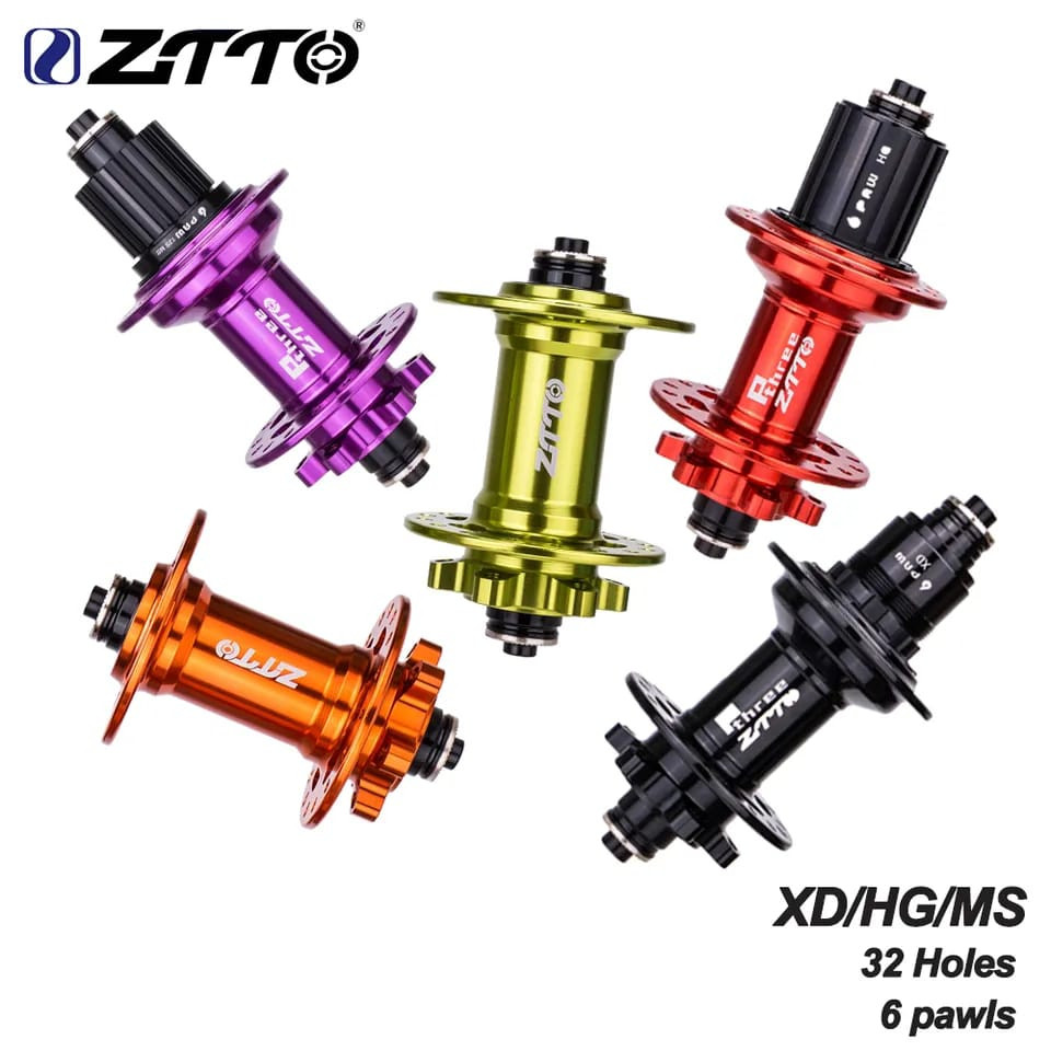 Foto ZTTO Ptheree Hub Freehub non Boost TA atau QR 12x142 9x135 15x100 32 hole 6 pelatuk six bolt HG XD Microspline