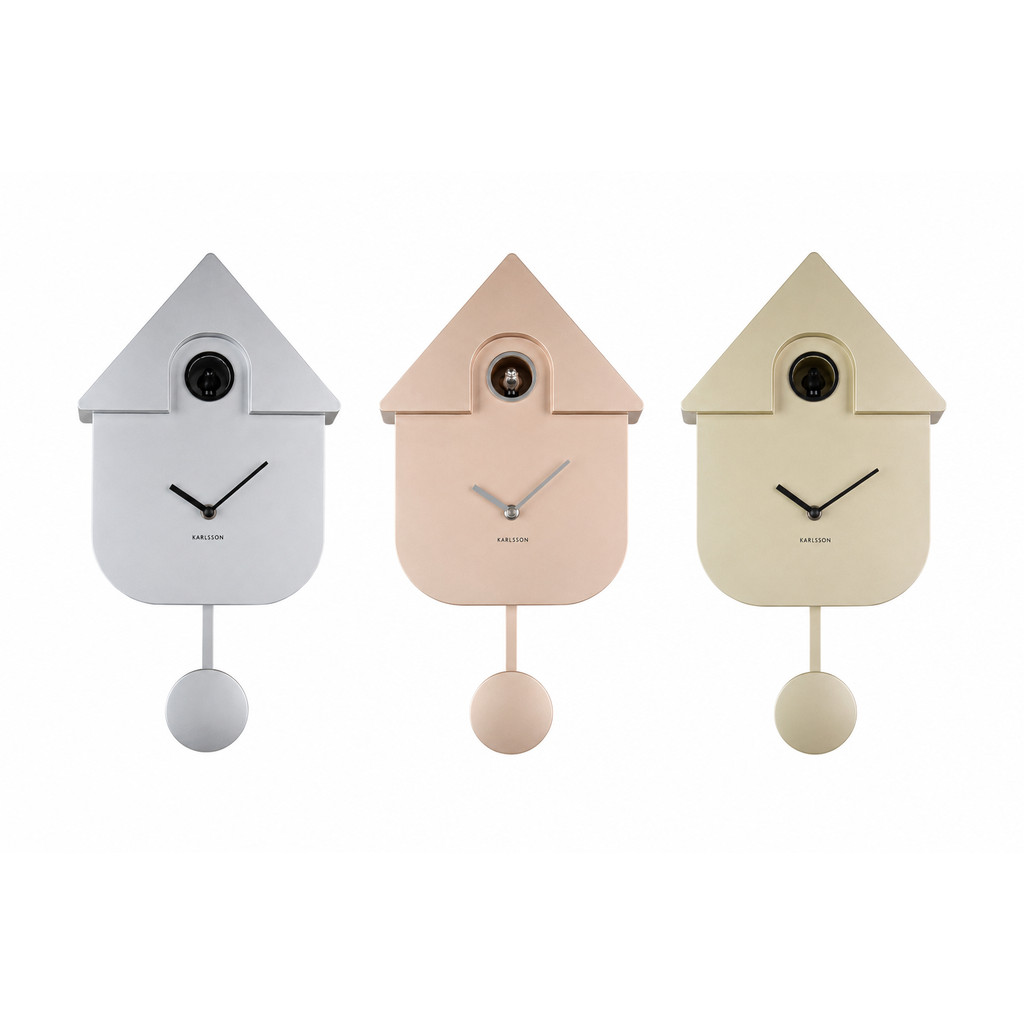 Karlsson Wall Clock Modern Cuckoo Metallic