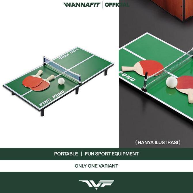 Wannafit Meja Pingpong Mini Portable | Peralatan Tenis Meja