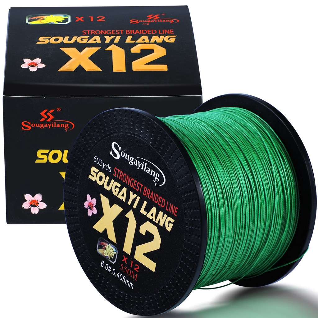 Sougayilang 350m 550m Senar Pe New X12 Super Strong Senar Pancing Braided Fishing Line Multifilament