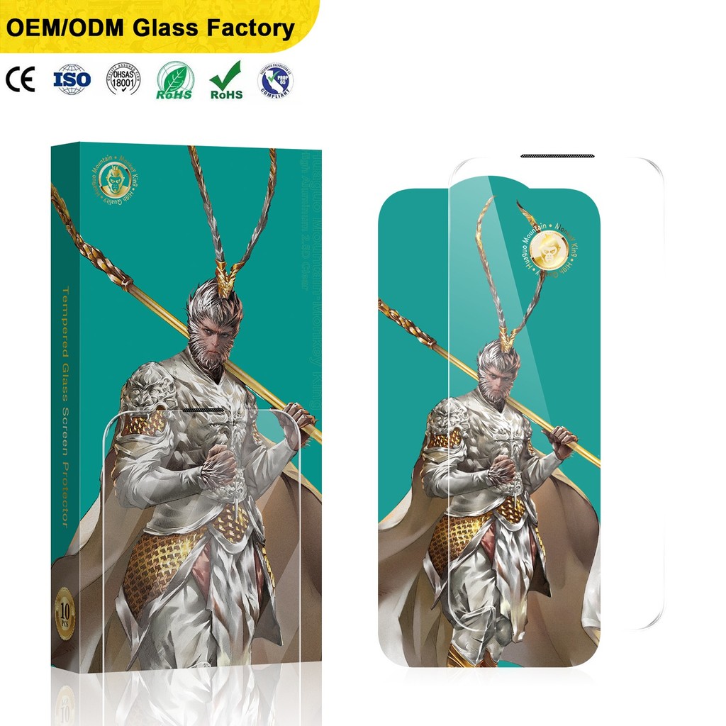 1BOX ISI 10PCS KA-A11 TEMPERED GLASS CLEAR MONKEY KING FOR SAMSUNG S20 FE S10 LITE NOTE 10 LITE-GMT