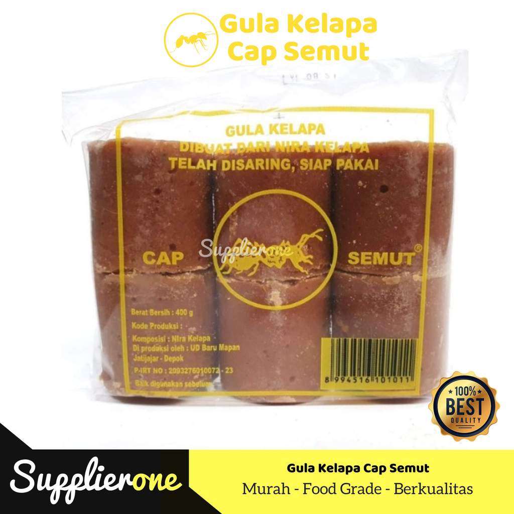 Gula Kelapa Cap Semut/ Gula Merah Semut 400gr / Gula Merah Nira / Gula Aren Balok / Gula Merah / Gul