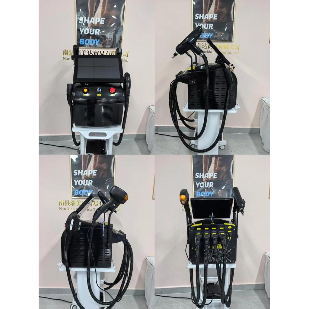 4 in 1 5000W Multifunctional Beauty Machine Diode  Pico DPL RF Skin Rejuvenation Hair Removal Tattoo