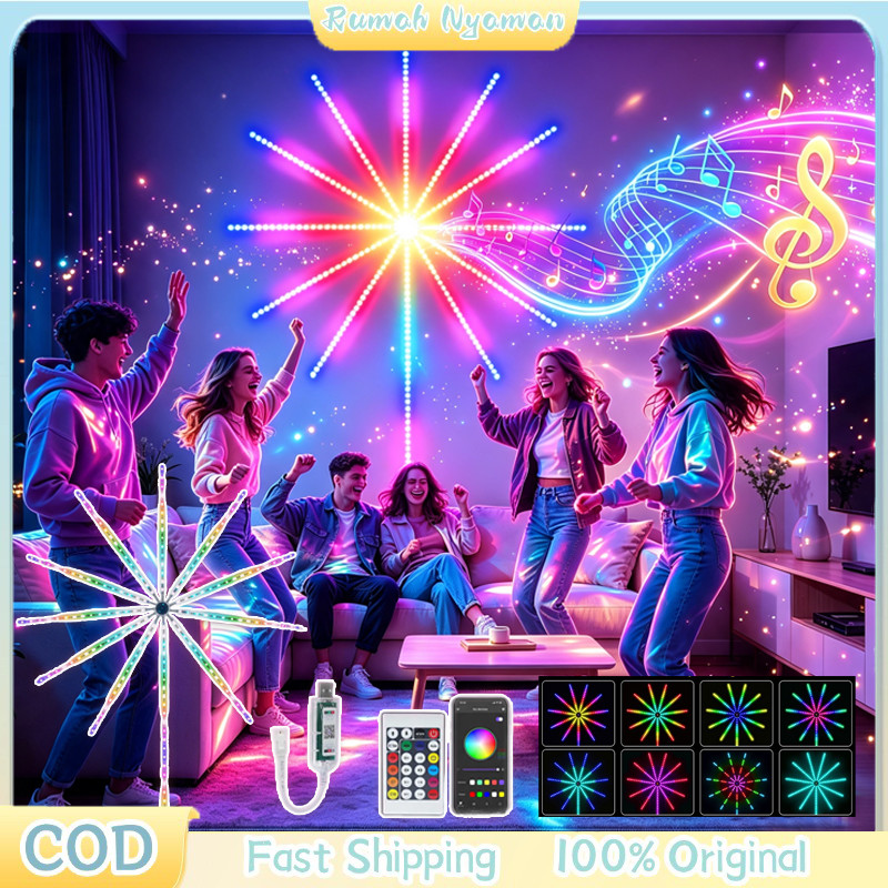 78/180LED Strip Model Kembang Api Lampu Strip Lampu Standing Fireworks Kembang Api Hiasan Rumah