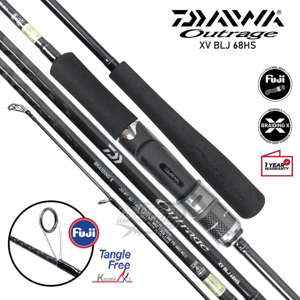 Joran DAIWA OUTRAGE XV BLJ | 203cm | PE#1.5 PE#2 | Spinning | Jigging | Sambung 2 ~ IM Store