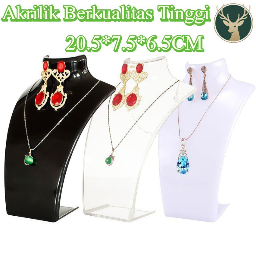 Akrilik Berkualitas Tinggi Pajangan Display / Kalung Manekin Patung Tempat Perhiasan Kalung Akrilik 