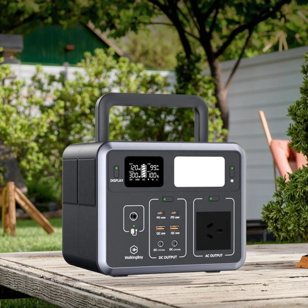 Portable 300W Power Station MAX 400W Solar Panel MPPT Controller Cigar Lighter Pure Sine Wave For Ou