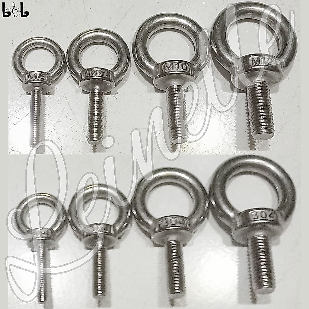 M6-M12 Lifting Eye Bolt Stainless Steel 304 (1pc saja)