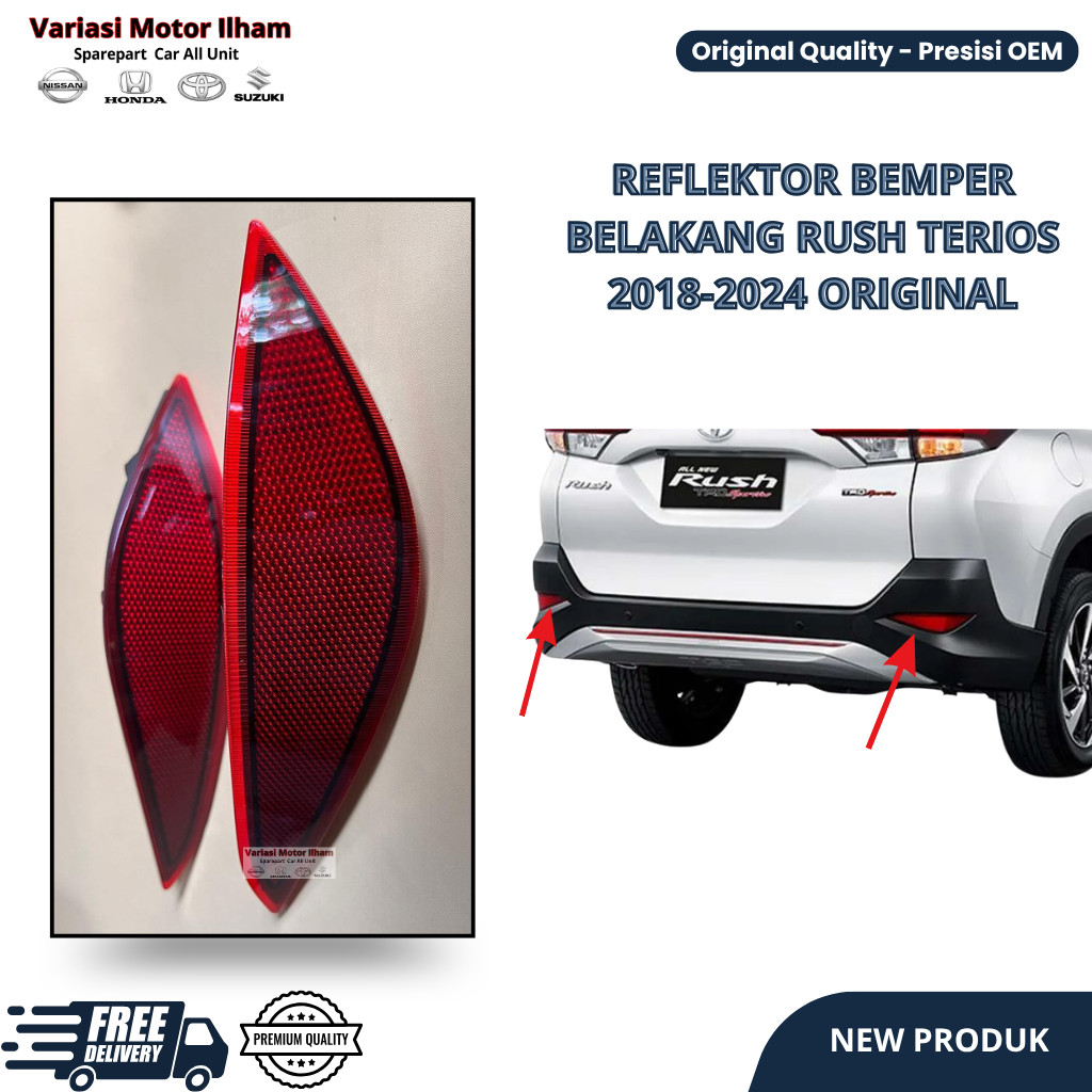 reflektor bemper belakang rush Terios 2018-2024