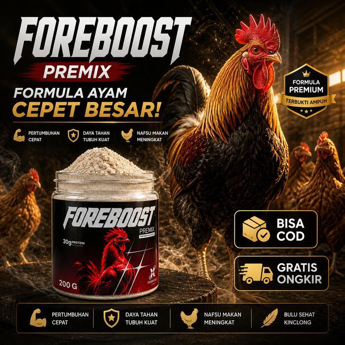 FOREBOOST PREMIX Vitamin Pertumbuhan Ayam Aduan | Premix Ayam Penggemuk & Penambah Otot | Vitamin Pa