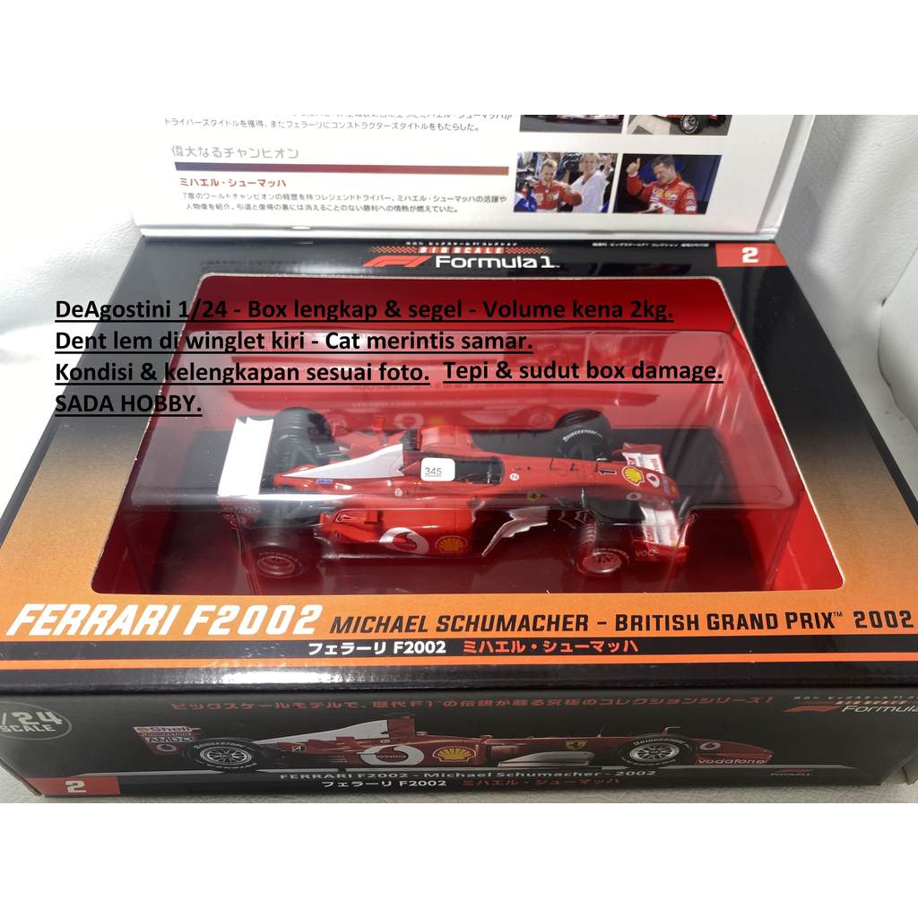 DeAgostini Centauria Le Grandi 1/24 F1 Ferrari F2002 No 1 M. Schumacher