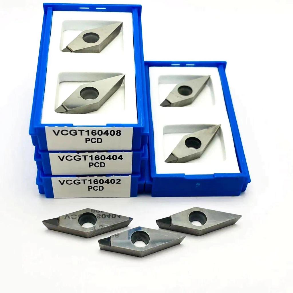 VCGT160404 VCGT160402 VCGT160408 PCD Copper and aluminum non-ferrous metal chip cutting tools CNC VC