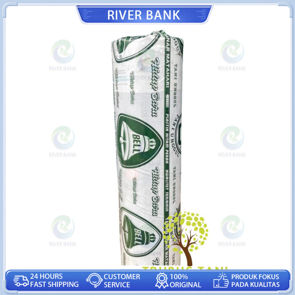 Mulsa BELL 1/2 Roll 8Kg - lebar 120cm - Plastik Mulsa Hitam Perak Mulsa Silver Plastik Pertanian