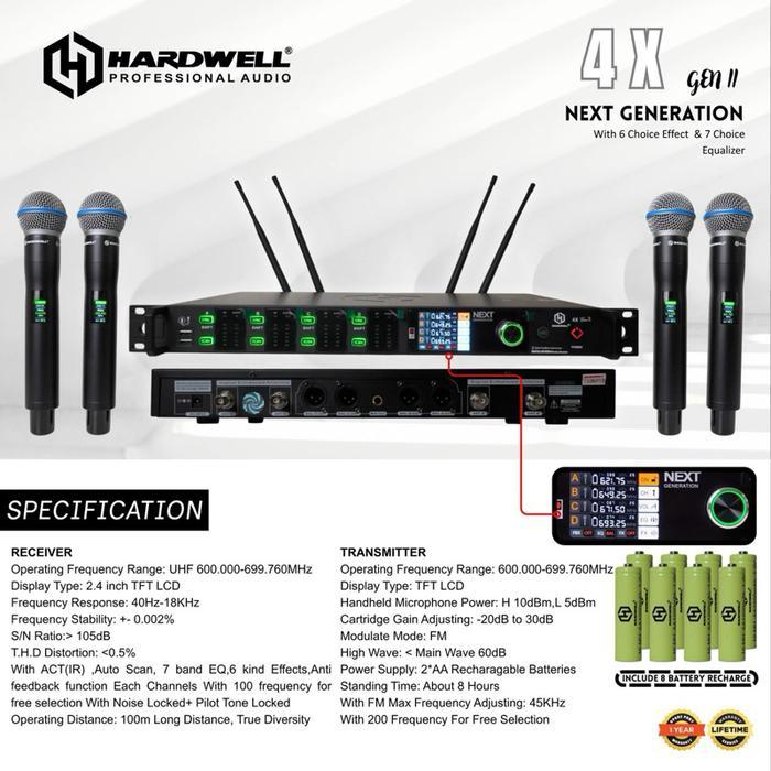 ￼mic wireless hardwell 4x original free koper hardwell 4 x mikrofon