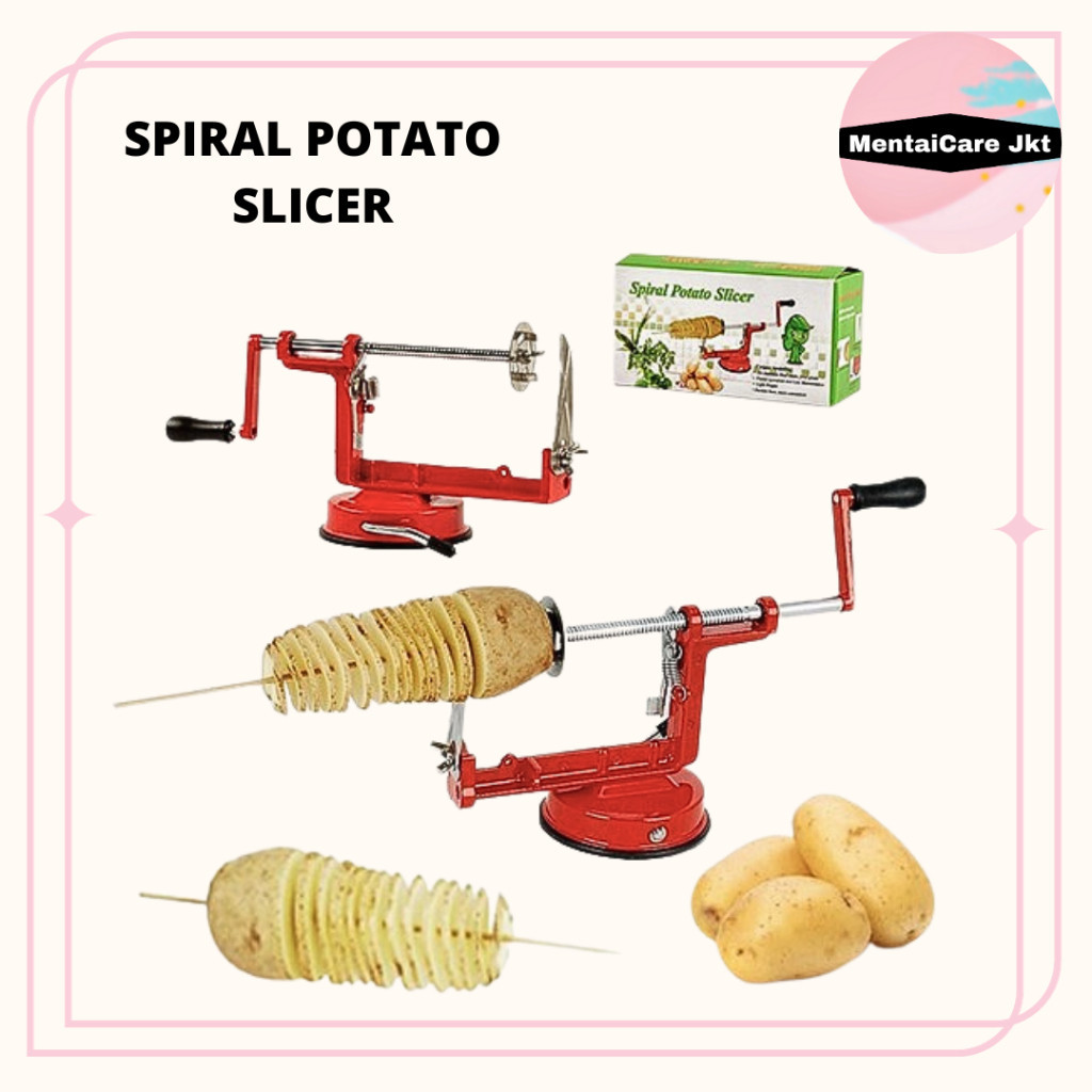 DIMSTORE Spiral Potato Slicer Alat Pemotong Kentang Spiral / Pengiris Kentang Spiral / Mesin Kentang
