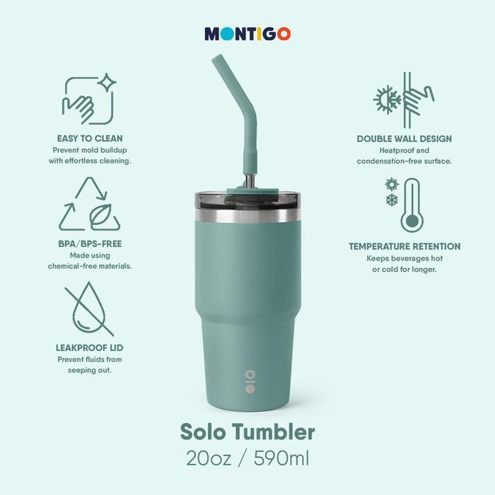 Montigo | Tumbler Solo Collection 20oz - 590ml - Powder Sage