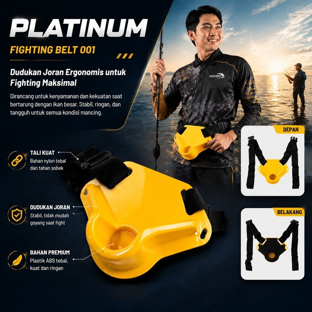 FIGHTING BELT MANCING PLATINUM F 001