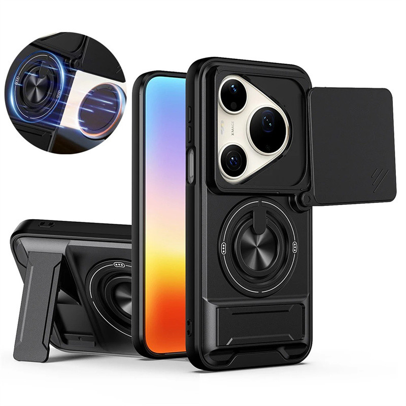 For Huawei Pura 90S Pro 90S Pro Max Case Camera Protection Upright Stand 360° Ring Magnetic Case All