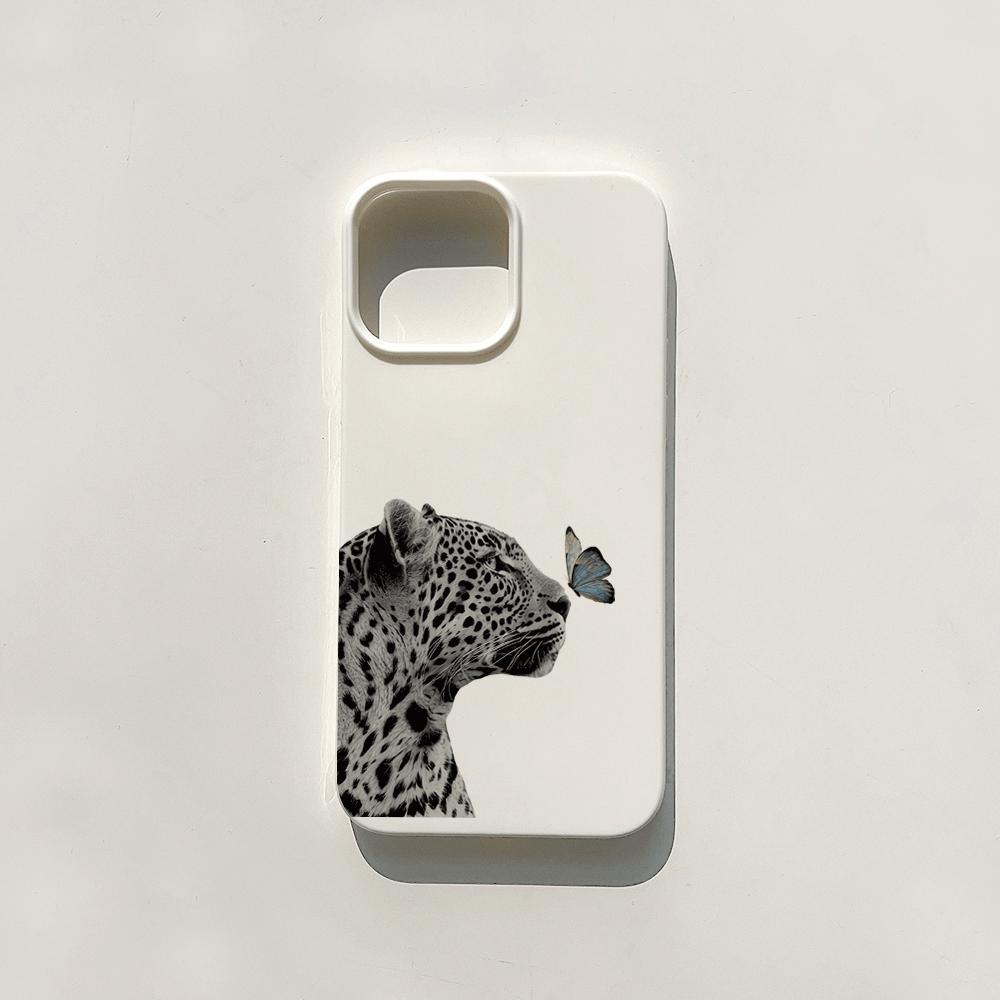 [Sell a case]New! Kupu-kupu Macan Tutul - Glossy White Soft Box/Case for iPhone HP 7 8 7+ 8+ 8+ X XS
