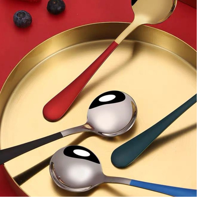 Sendok Makan Tebal / Stainless Gold Nordic Spoon