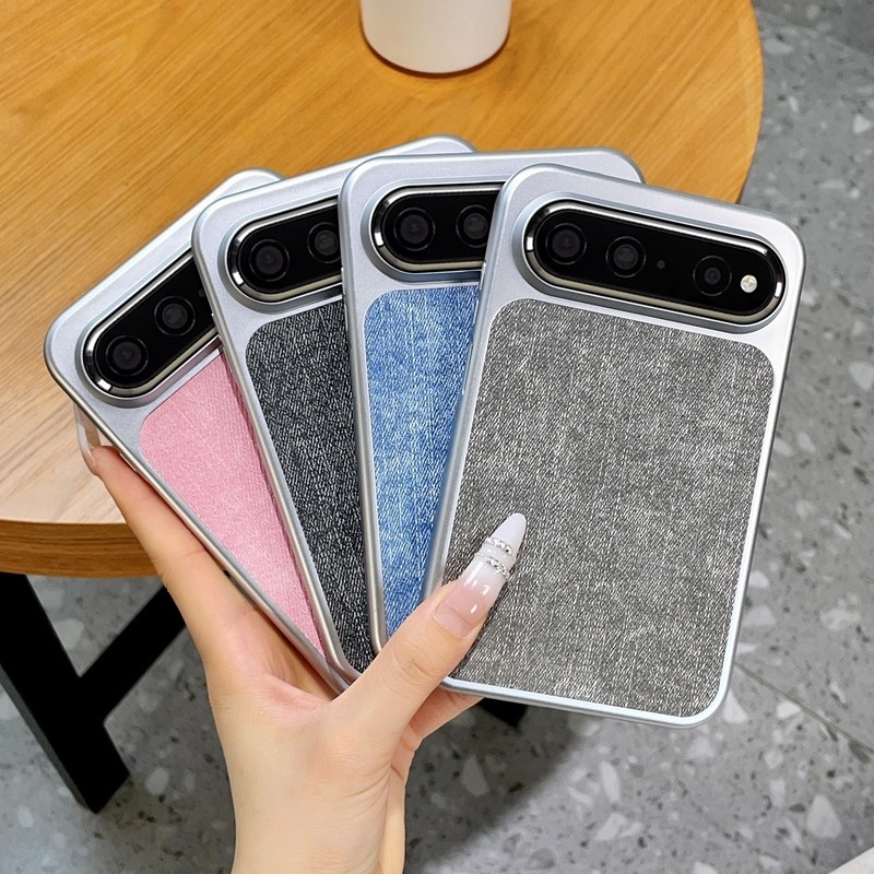 Casing Huawei Pura X View Ultra Tipis Motif Kain Linen Hard Case Magnetic Wireless Charging Back Cov