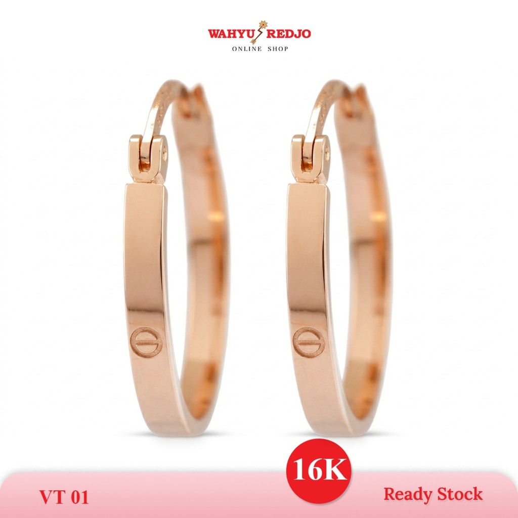 WAHYU REDJO - ANTING EMAS 16K  MODEL JEPSI BULAT ELEGAN & DAILYWEAR (NON PMR)