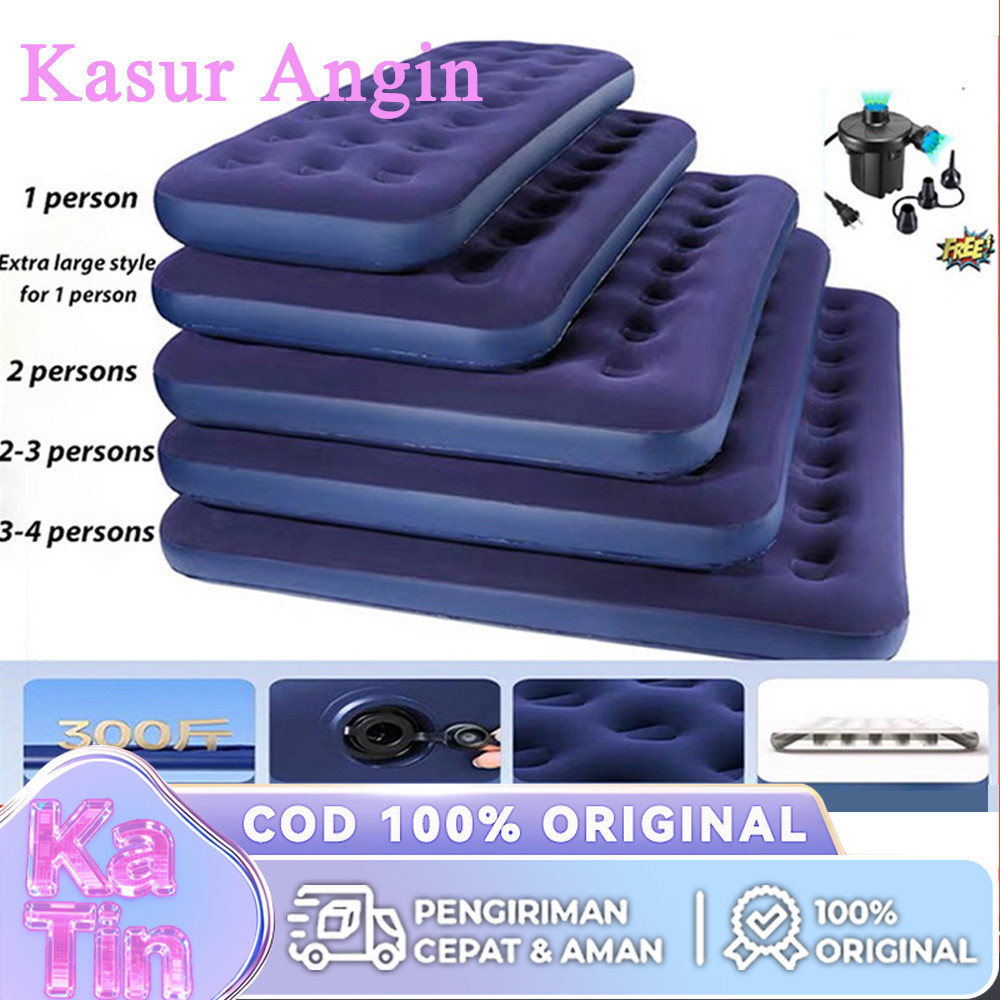 #1 Set Kasur# Kasur Angin / Air Bed Double Kasur Angin + pompa manual Bestway Paket Kasur Angin Doub