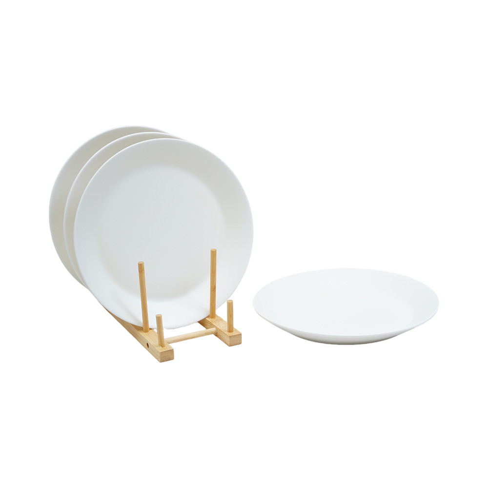 Informa Appetite Set 4 Pcs Sevyn Perlengkapan Makan Dengan Rak - Putih Dinner Set Plate Aesthetic Ea