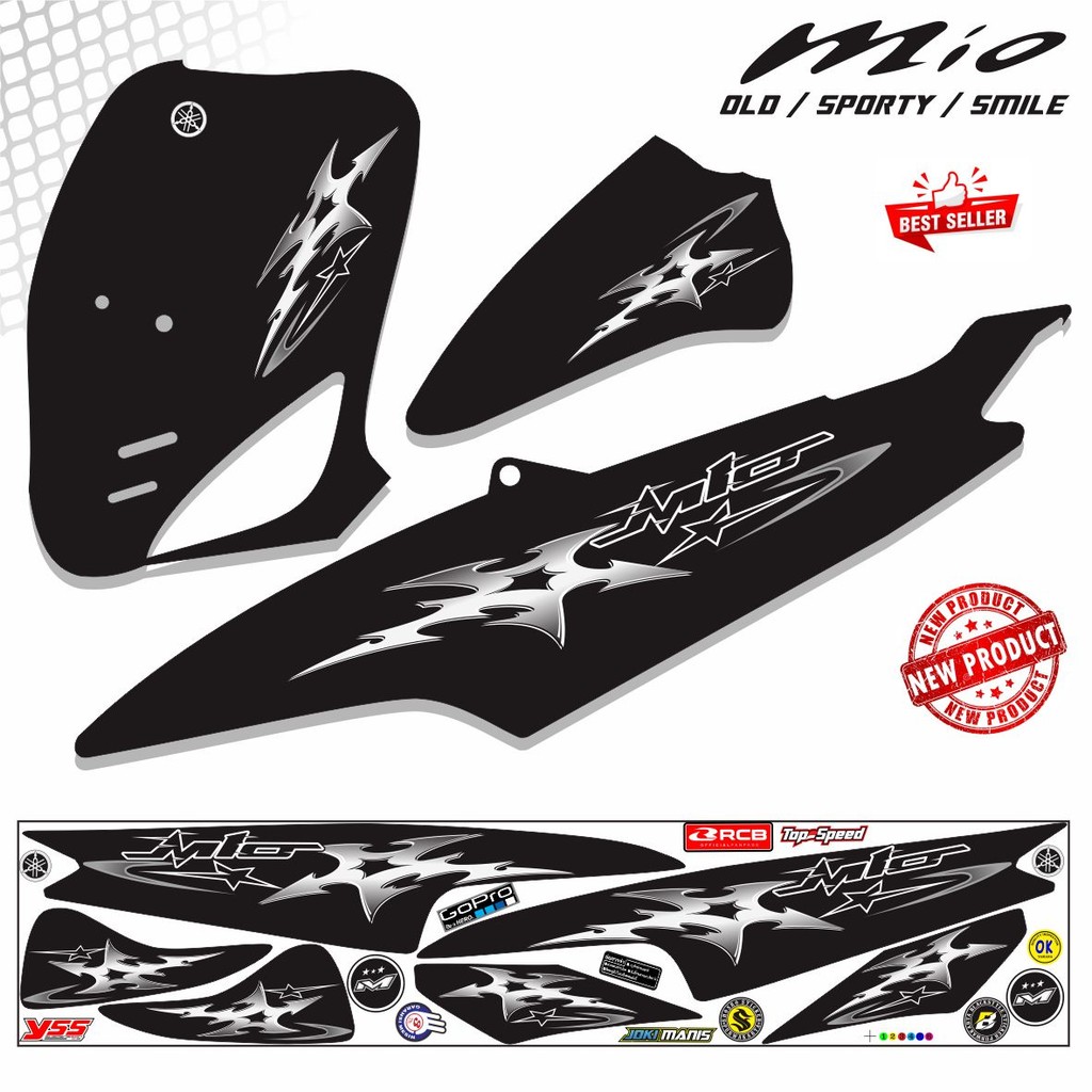 STRIPING STIKER/ VARIASI MIO SPORTY CARBU / STRIPING MIO VARIASI MIO