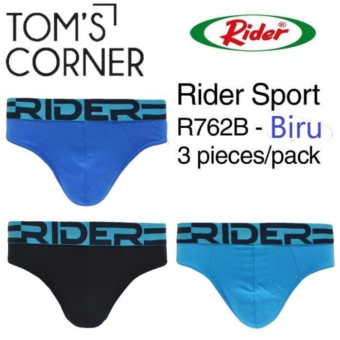 Celana dalam pria Rider 762 | pakaian dalam | rider sport | daleman - 762 Biru, L