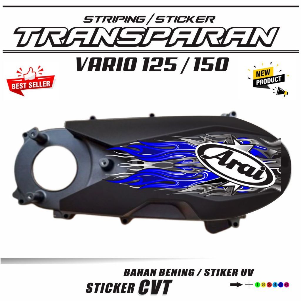 STIKER STRIPING BAK CVT VARIO VARIASI BAHAN TRANSPARAN VARIASI CVT