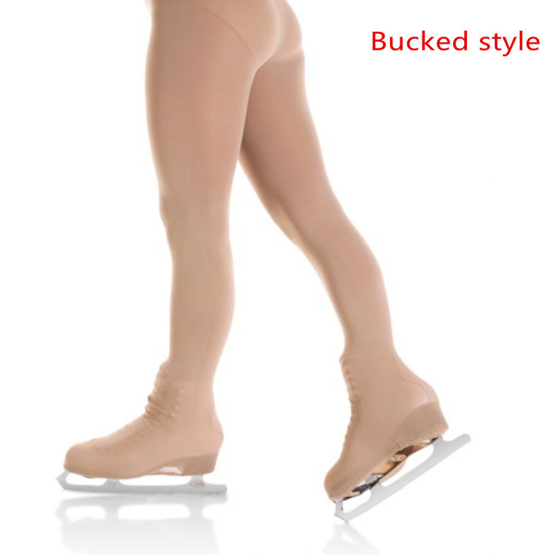 2801 Buckle Style Figure Ice Skating Tights Pantyhose Shoe Cover Over The Boot Leggings Thermal Over
