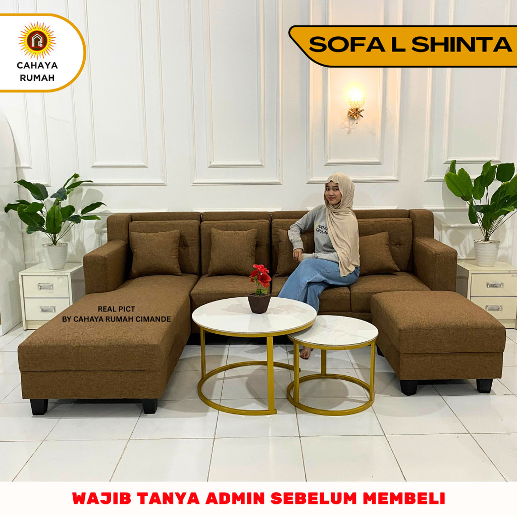 Cahaya Rumah Bojong Gede - Sofa L Shinta / Sofa Ruang Tamu / Formasi Minimalis / Produk kustom / Sof