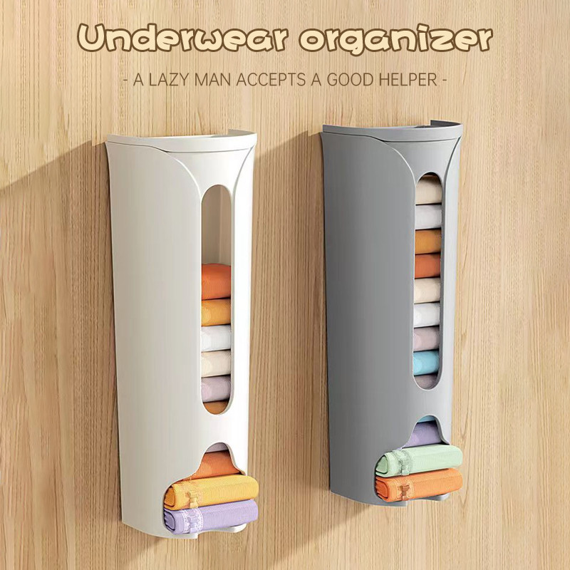 Kaiyo Rak Penyimpanan Stoking Dinding Tanpa Sambungan Kotak Penyimpanan Pakaian Dalam Rumah Tangga R