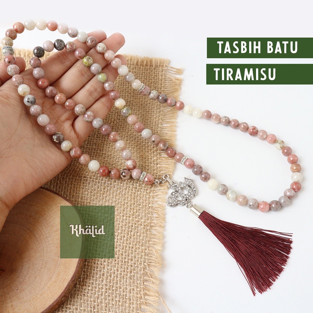 KB56RF TASBIH BATU ALAM EKSLUSIF / 99 BUTIR / 8 MM ASLI NATURAL