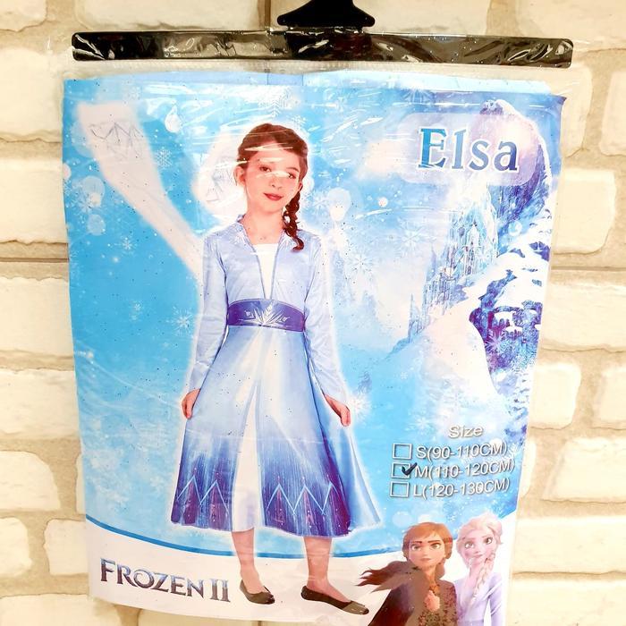 Kostum Anak Frozen 2 Murah Baju Cosplay Elsa Frozen II Hadiah Anak - L