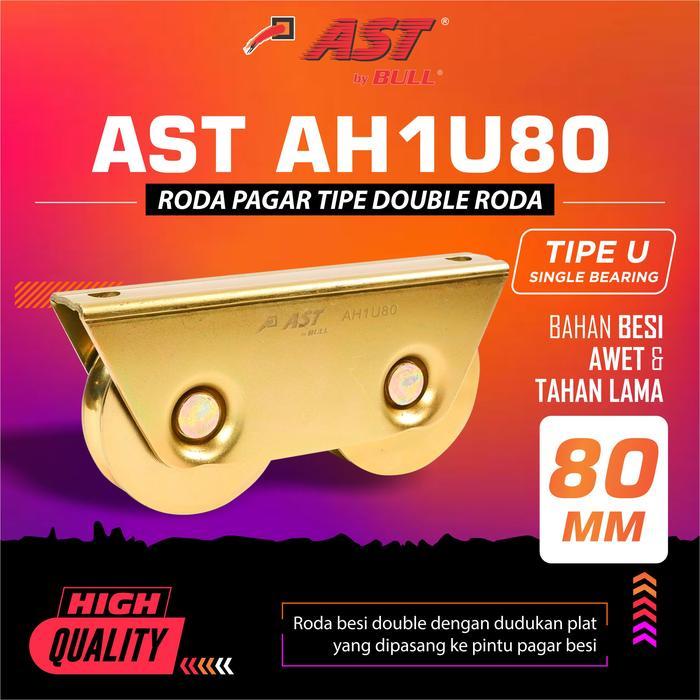 AST Roda pagar besi double roda tipe U AH1U80